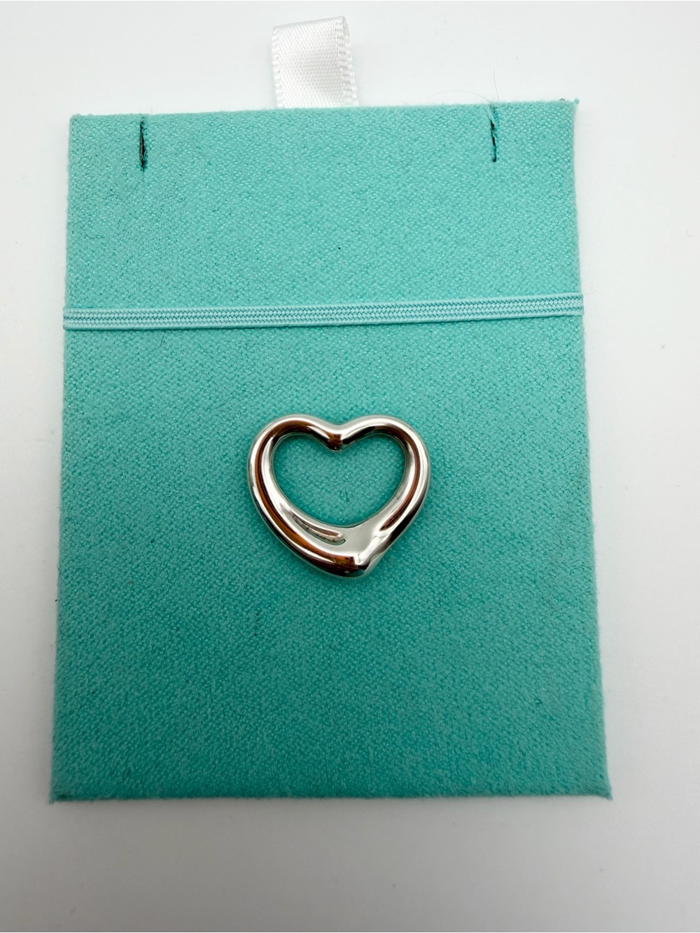 Tiffany & Co 22mm open heart pendant in sterling silver